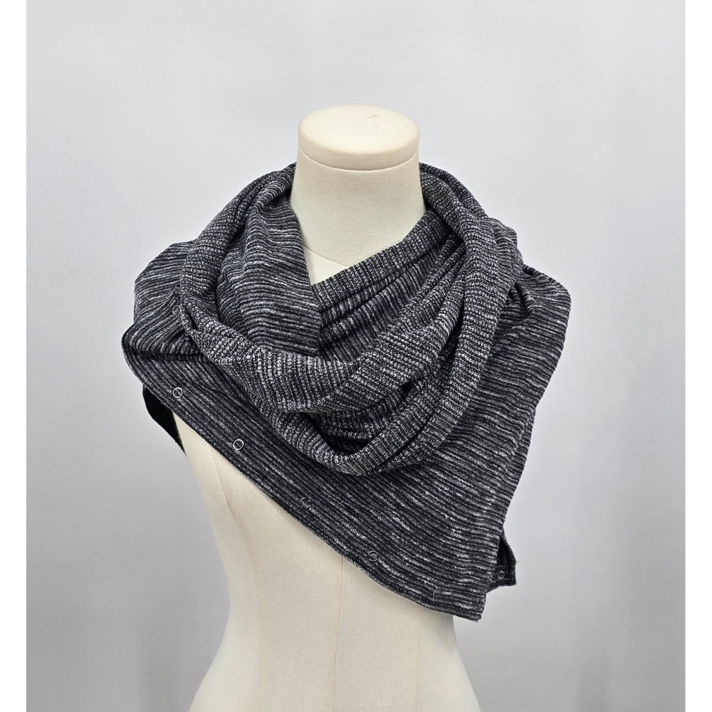 Lululemon Vinyasa Scarf Rulu Black White Heathered Convertible Infinity Wrap